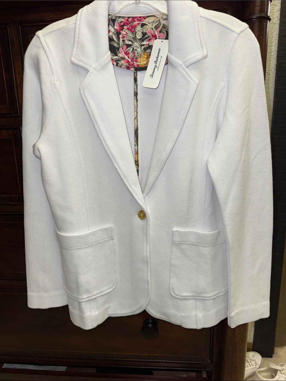 Tommy Bahama White Knit Notch-Lapel BlazerNWT size XS